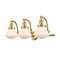 Olean Bath Vanity Light shown in the Satin Gold finish with a Matte White shade