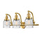 Bell Bath Vanity Light shown in the Satin Gold finish with a Seedy shade