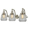 Chatham Bath Vanity Light shown in the Brushed Satin Nickel finish with a Clear shade