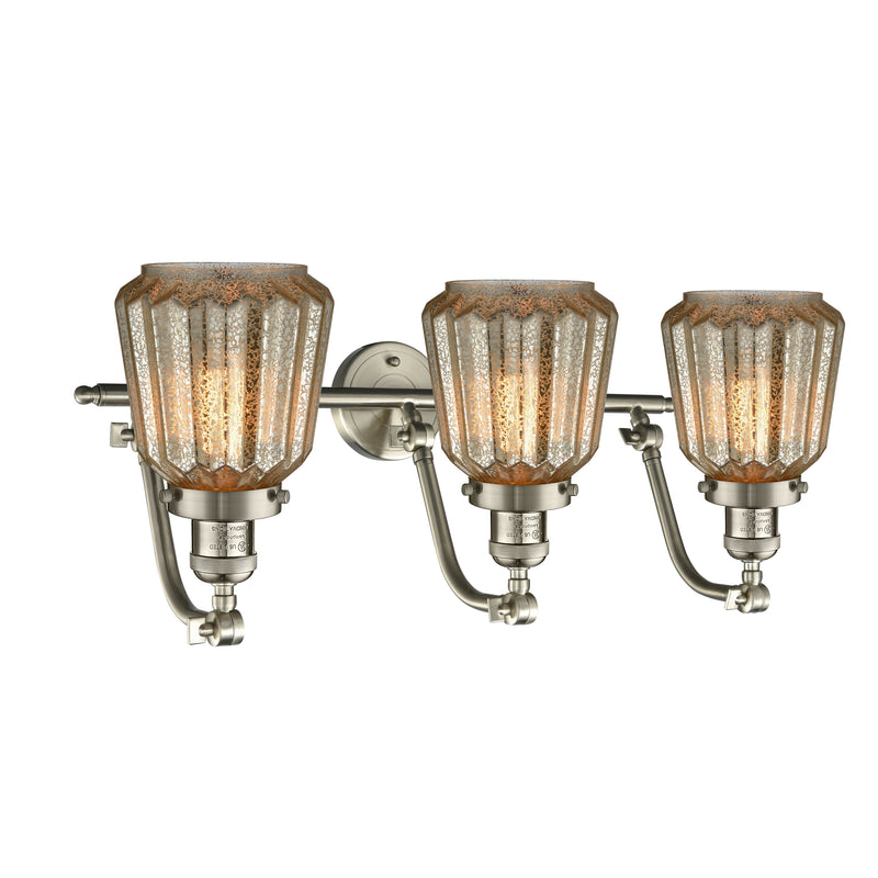 Innovations Lighting Chatham 3 Light Bath Vanity Light Part Of The Franklin Restoration Collection 515-3W-SN-G146