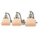 Fulton Bath Vanity Light shown in the Brushed Satin Nickel finish with a Matte White shade