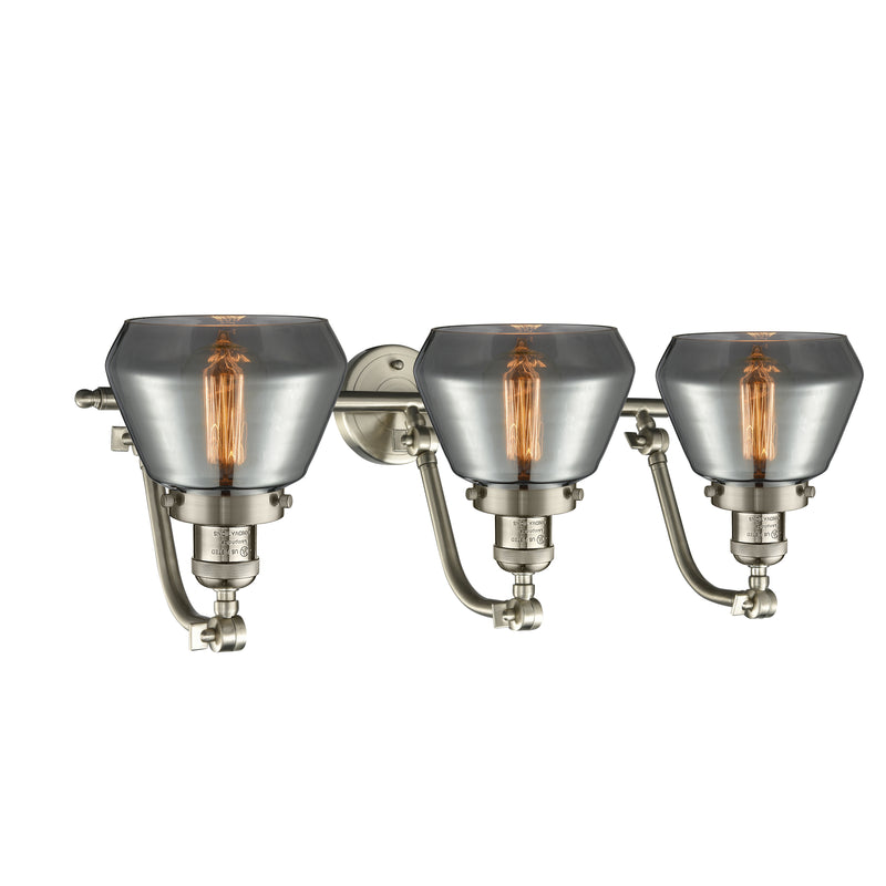 Innovations Lighting Fulton 3 Light Bath Vanity Light Part Of The Franklin Restoration Collection 515-3W-SN-G173