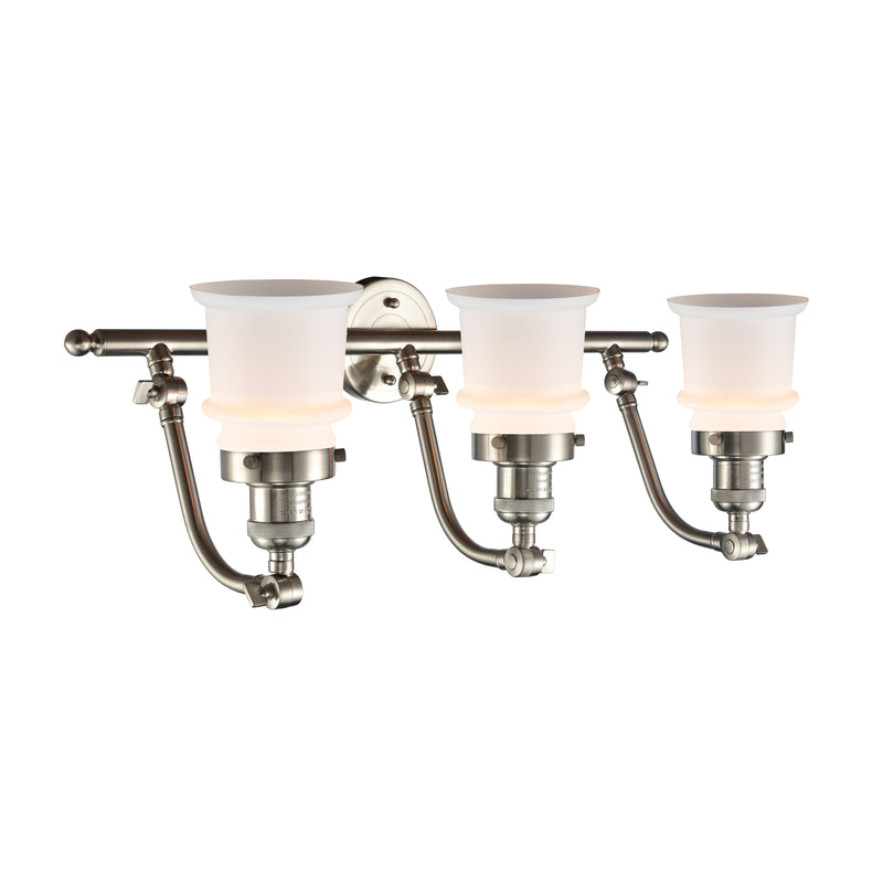 Innovations Lighting Small Canton 3 Light Bath Vanity Light Part Of The Franklin Restoration Collection 515-3W-SN-G181S