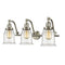 Canton Bath Vanity Light shown in the Brushed Satin Nickel finish with a Clear shade