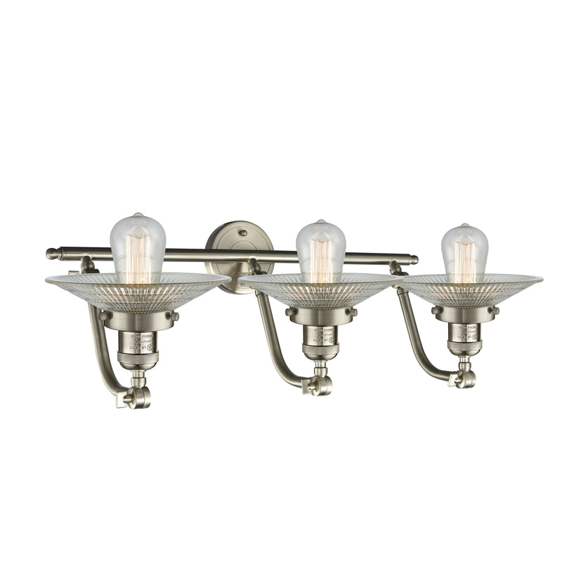 Innovations Lighting Halophane 3 Light Bath Vanity Light Part Of The Franklin Restoration Collection 515-3W-SN-G2