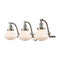 Olean Bath Vanity Light shown in the Brushed Satin Nickel finish with a Matte White shade
