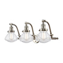 Olean Bath Vanity Light shown in the Brushed Satin Nickel finish with a Seedy shade