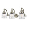 Bell Bath Vanity Light shown in the Brushed Satin Nickel finish with a Clear shade