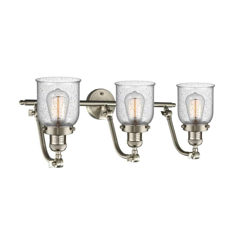 Innovations Lighting Small Bell 3 Light Bath Vanity Light Part Of The Franklin Restoration Collection 515-3W-SN-G54