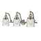 Bell Bath Vanity Light shown in the Brushed Satin Nickel finish with a Seedy shade
