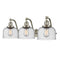 Bell Bath Vanity Light shown in the Brushed Satin Nickel finish with a Seedy shade