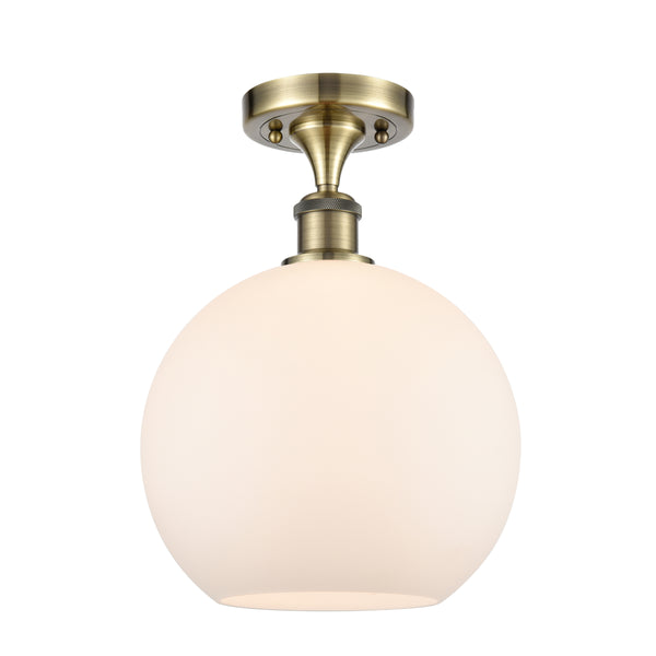Innovations Lighting Athens 1 Light 10" Semi-Flush Mount 516-1C-AB-G121-10