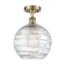 Innovations Lighting Deco Swirl 1 Light 10" Semi-Flush Mount 516-1C-AB-G1213-10