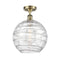 Innovations Lighting Deco Swirl 1 Light 12" Semi-Flush Mount 516-1C-AB-G1213-12