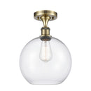 Innovations Lighting Athens 1 Light 10" Semi-Flush Mount 516-1C-AB-G122-10