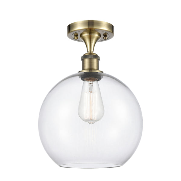 Innovations Lighting Athens 1 Light 10" Semi-Flush Mount 516-1C-AB-G122-10