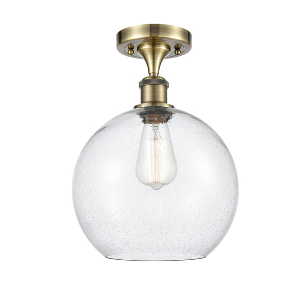 Innovations Lighting Athens 1 Light 10" Semi-Flush Mount 516-1C-AB-G124-10