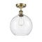 Innovations Lighting Athens 1 Light 10" Semi-Flush Mount 516-1C-AB-G124-10