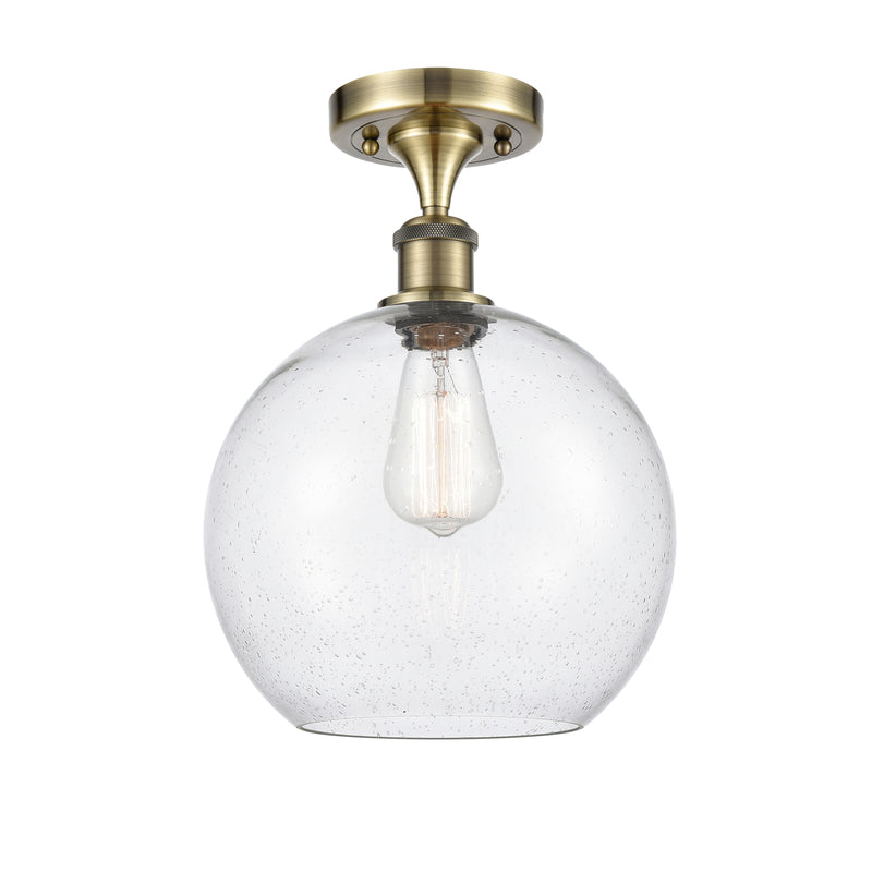 Innovations Lighting Athens 1 Light 10" Semi-Flush Mount 516-1C-AB-G124-10