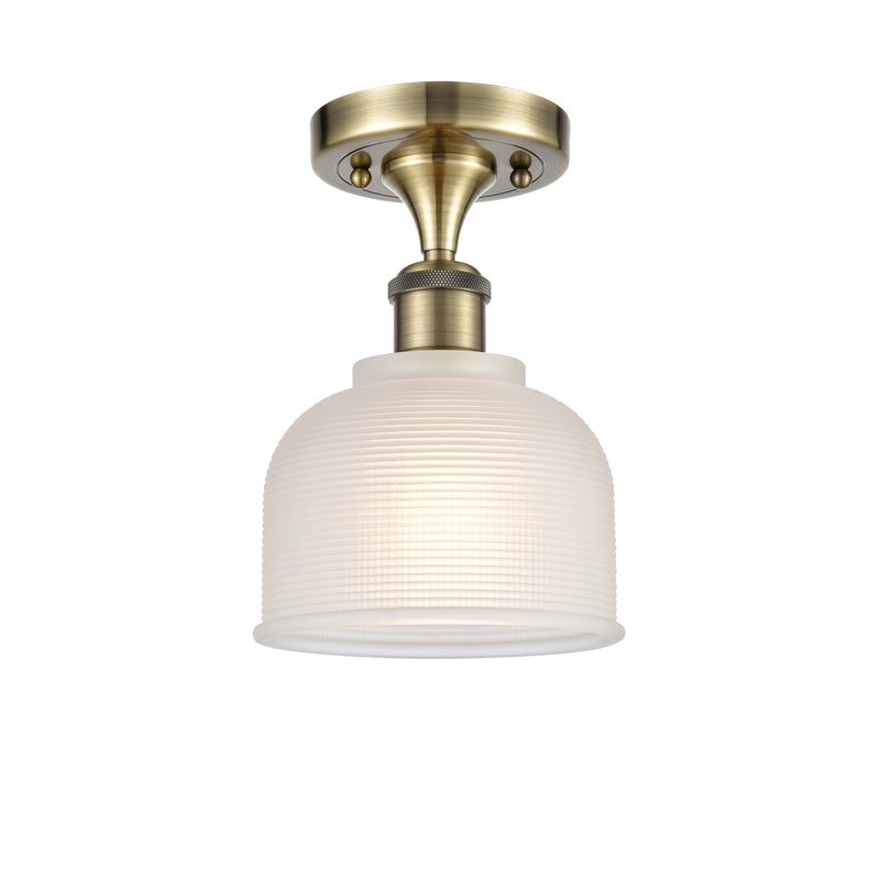 Innovations Lighting Dayton 1 Light Semi-Flush Mount Part Of The Ballston Collection 516-1C-AB-G411