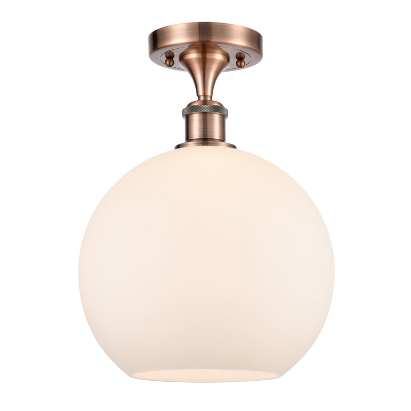 Innovations Lighting Athens 1 Light 10" Semi-Flush Mount 516-1C-AC-G121-10