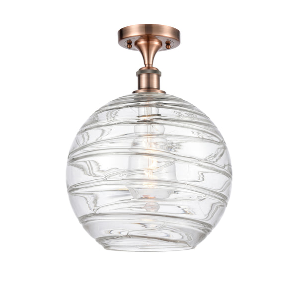 Innovations Lighting Deco Swirl 1 Light 12" Semi-Flush Mount 516-1C-AC-G1213-12