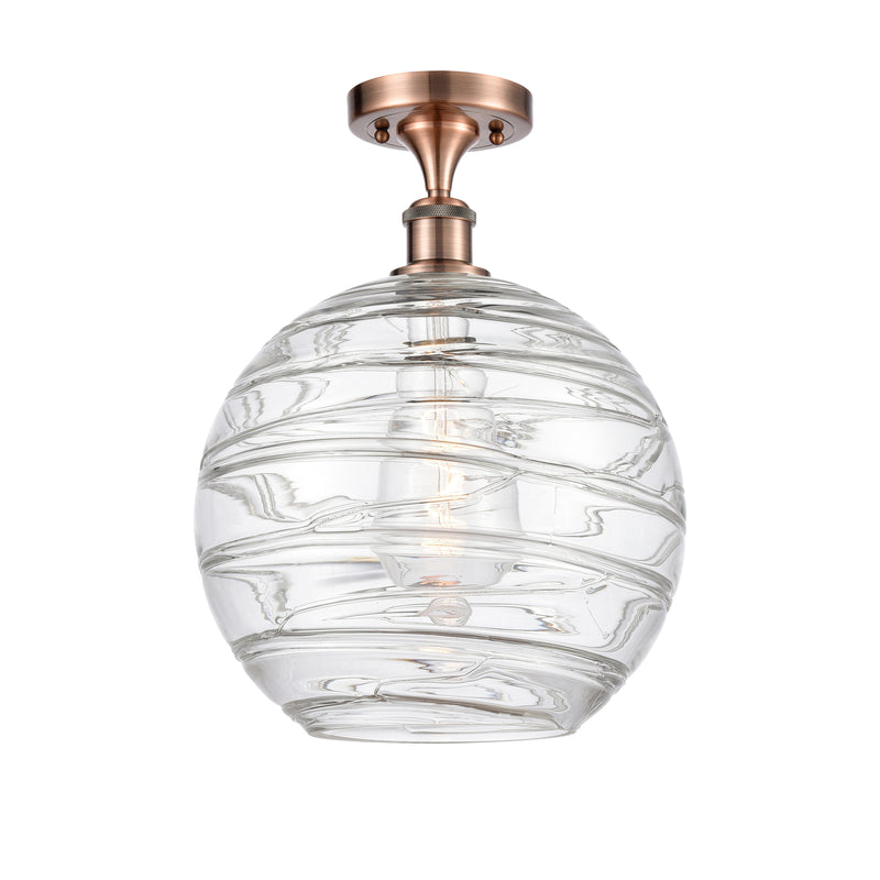 Innovations Lighting Deco Swirl 1 Light 12" Semi-Flush Mount 516-1C-AC-G1213-12