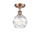 Innovations Lighting Deco Swirl 1 Light 6" Semi-Flush Mount 516-1C-AC-G1213-6