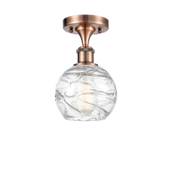 Innovations Lighting Deco Swirl 1 Light 6" Semi-Flush Mount 516-1C-AC-G1213-6