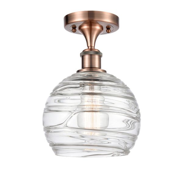 Innovations Lighting Deco Swirl 1 Light 8" Semi-Flush Mount 516-1C-AC-G1213-8