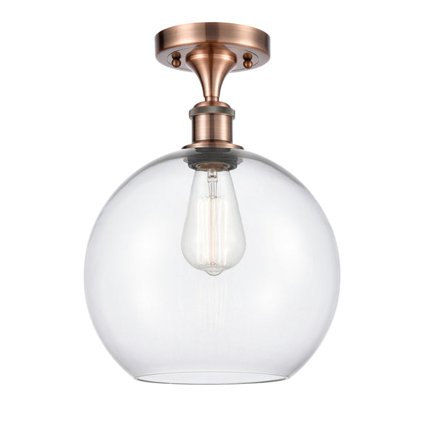 Innovations Lighting Athens 1 Light 10" Semi-Flush Mount 516-1C-AC-G122-10