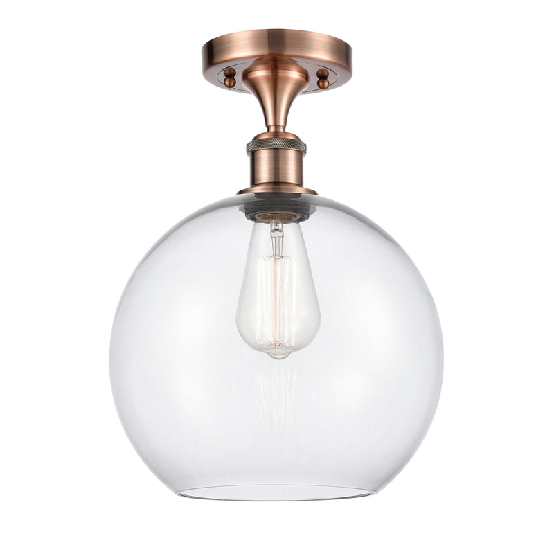 Innovations Lighting Athens 1 Light 10" Semi-Flush Mount 516-1C-AC-G122-10