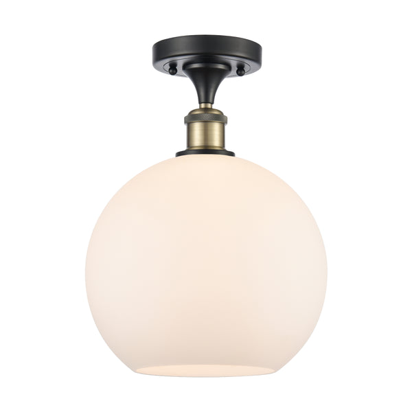 Innovations Lighting Athens 1 Light 10" Semi-Flush Mount 516-1C-BAB-G121-10