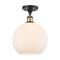 Innovations Lighting Athens 1 Light 10" Semi-Flush Mount 516-1C-BAB-G121-10
