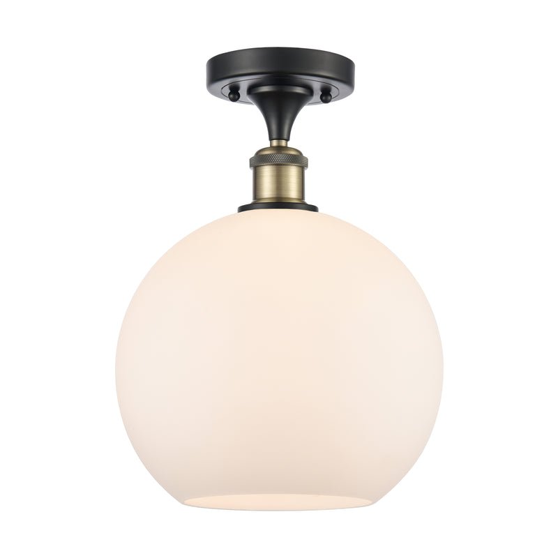 Innovations Lighting Athens 1 Light 10" Semi-Flush Mount 516-1C-BAB-G121-10