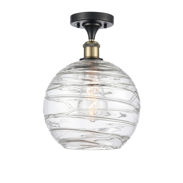 Innovations Lighting Deco Swirl 1 Light 10" Semi-Flush Mount 516-1C-BAB-G1213-10