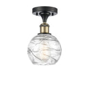 Innovations Lighting Deco Swirl 1 Light 6" Semi-Flush Mount 516-1C-BAB-G1213-6