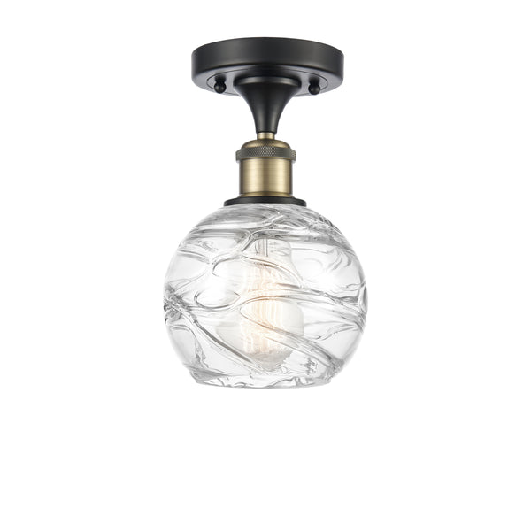 Innovations Lighting Deco Swirl 1 Light 6" Semi-Flush Mount 516-1C-BAB-G1213-6