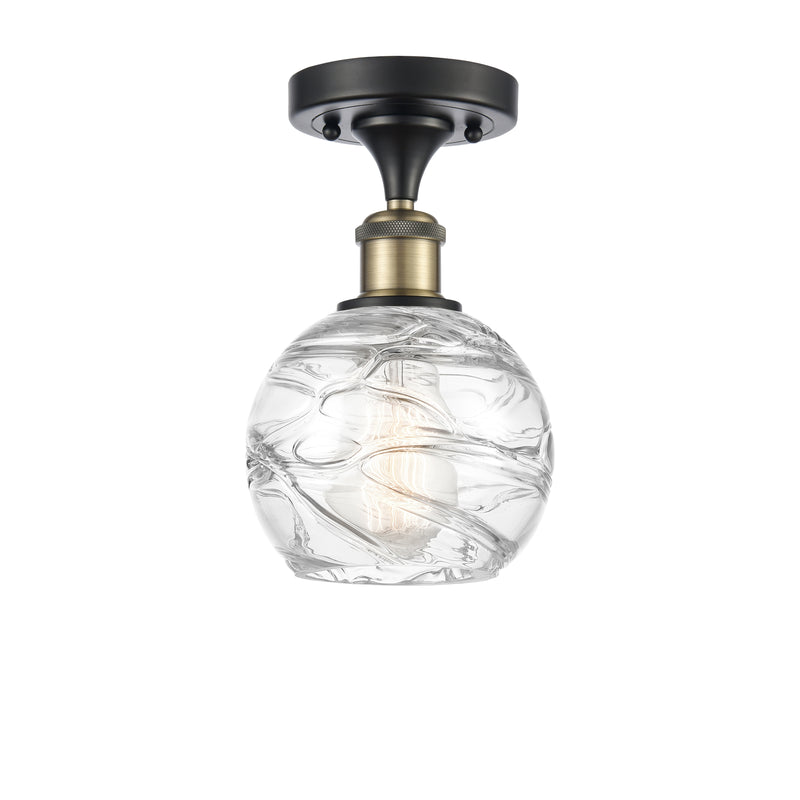 Innovations Lighting Deco Swirl 1 Light 6" Semi-Flush Mount 516-1C-BAB-G1213-6