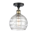 Innovations Lighting Deco Swirl 1 Light 8" Semi-Flush Mount 516-1C-BAB-G1213-8