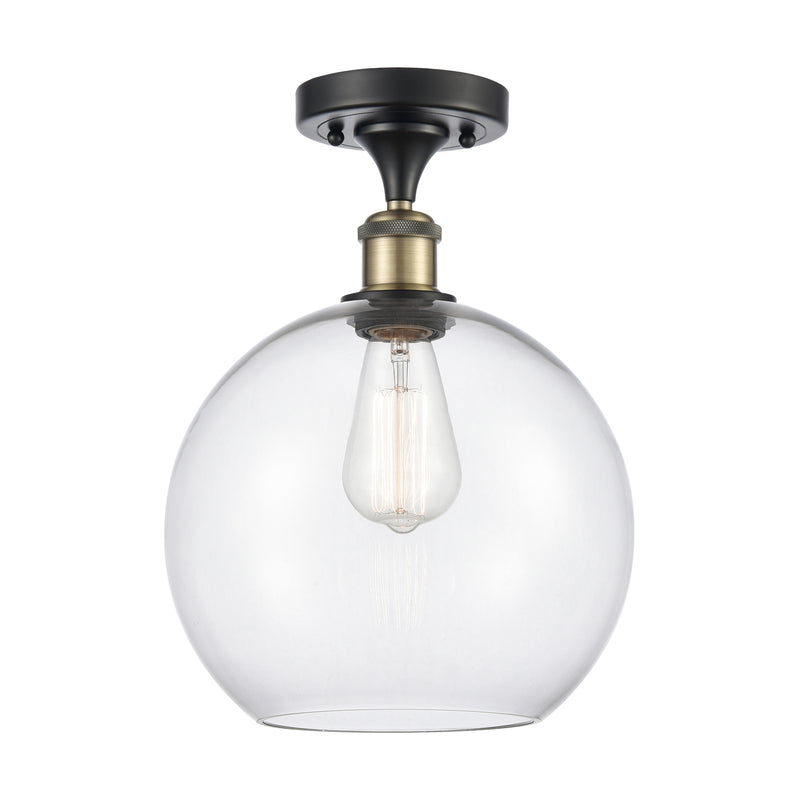 Innovations Lighting Athens 1 Light 10" Semi-Flush Mount 516-1C-BAB-G122-10