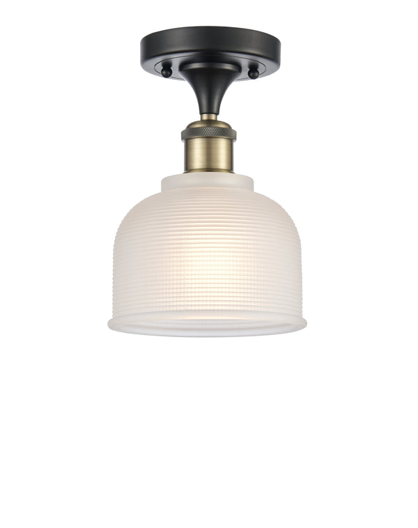 Innovations Lighting Dayton 1 Light Semi-Flush Mount Part Of The Ballston Collection 516-1C-BAB-G411-LED