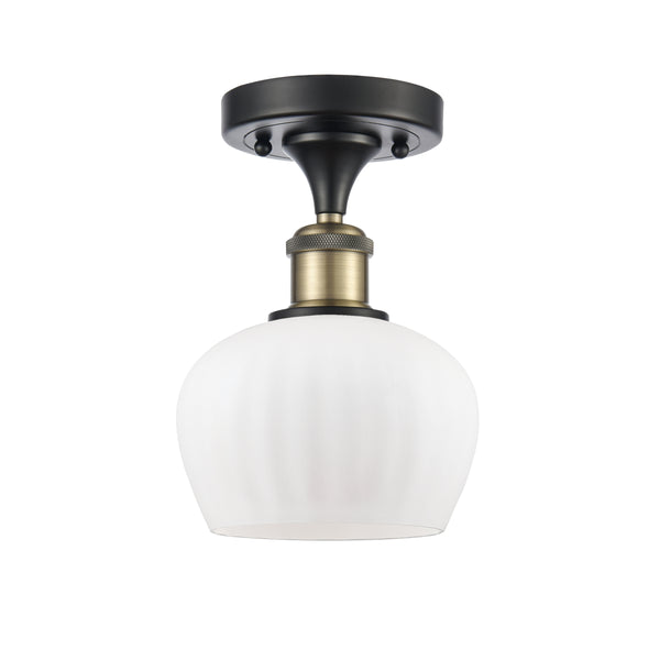 Innovations Lighting Fenton 1 Light Semi-Flush Mount Part Of The Ballston Collection 516-1C-BAB-G91