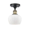 Innovations Lighting Fenton 1 Light Semi-Flush Mount Part Of The Ballston Collection 516-1C-BAB-G91