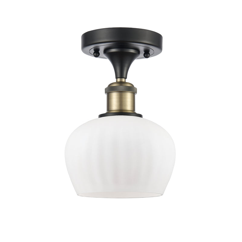 Innovations Lighting Fenton 1 Light Semi-Flush Mount Part Of The Ballston Collection 516-1C-BAB-G91