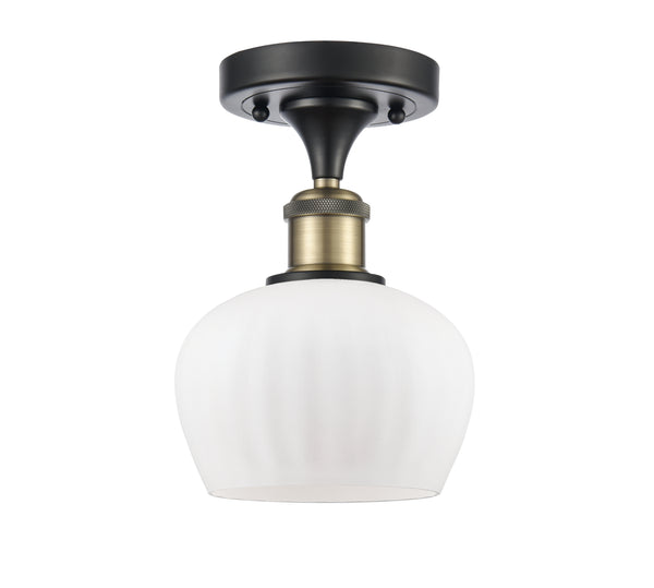 Innovations Lighting Fenton 1 Light Semi-Flush Mount Part Of The Ballston Collection 516-1C-BAB-G91-LED