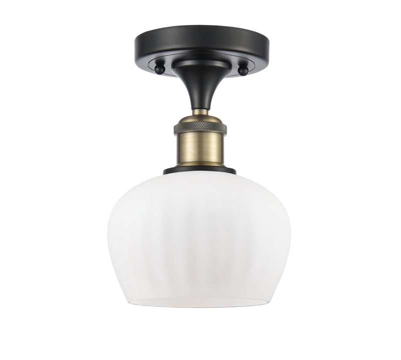 Innovations Lighting Fenton 1 Light Semi-Flush Mount Part Of The Ballston Collection 516-1C-BAB-G91-LED
