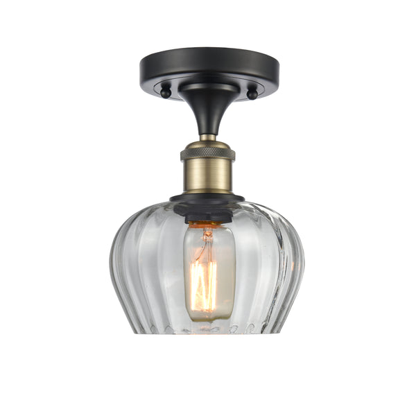 Innovations Lighting Fenton 1 Light Semi-Flush Mount Part Of The Ballston Collection 516-1C-BAB-G92