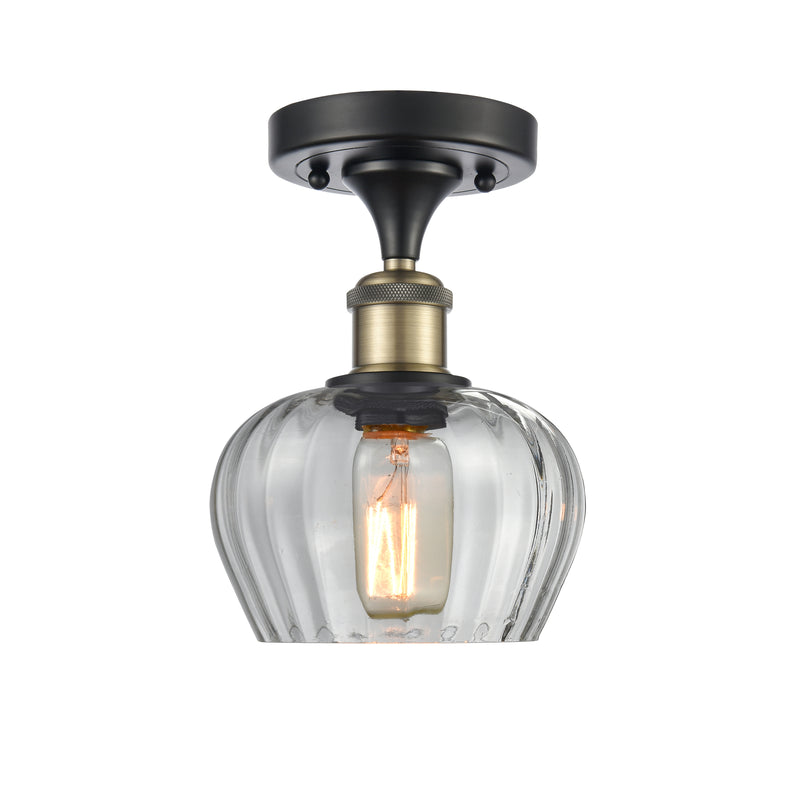 Innovations Lighting Fenton 1 Light Semi-Flush Mount Part Of The Ballston Collection 516-1C-BAB-G92