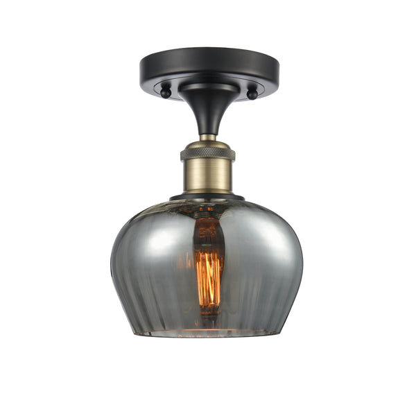 Innovations Lighting Fenton 1 Light Semi-Flush Mount Part Of The Ballston Collection 516-1C-BAB-G93